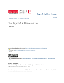 The Right to Civil Disobedience