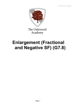 Enlargement (Fractional and Negative SF) (G7.8)