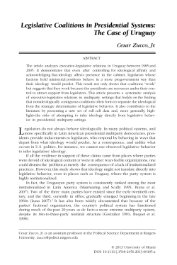 Legislative Coalitions in Presidential Systems: The Case of Uruguay