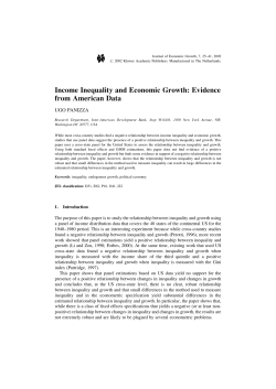 Income Inequality and Economic Growth: Evidence from American