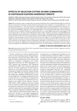 effects of selection cutting on bird communities in