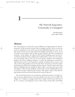 The Network Imperative: Community or Contagion?