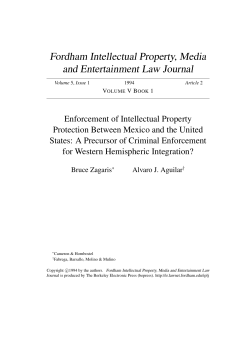 Enforcement of Intellectual Property Protection Between Mexico and