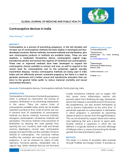 Contraceptive devices in India - Global Journal of Medicine and