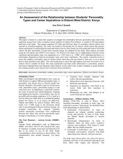 An Assessment of the Relationship between Students` Personality