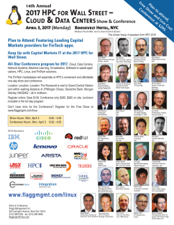 2017 hpc for wall street