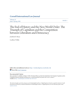 The End of History and the New World Order