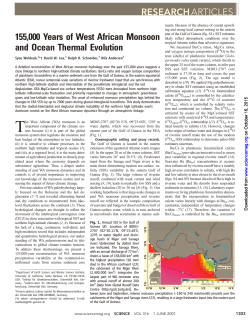 155,000 Years of West African Monsoon and Ocean Thermal