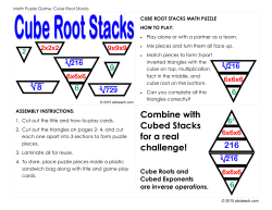 Combine with Cubed Stacks for a real challenge! Cube Roots and