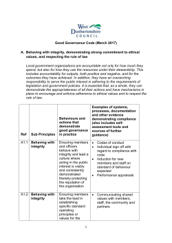 local code - West Dunbartonshire Council