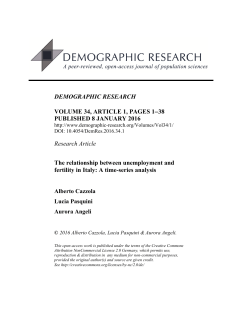 The relationship between unemployment and fertility in Italy: A time