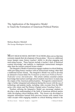 The Application of the Integrative Model to Teach the Formation of