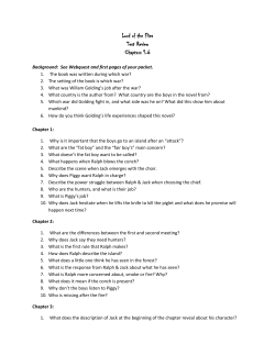Lord of the Flies Test Review Chapters 1-6