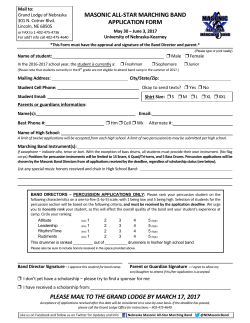 masonic all‐star marching band application form