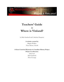 Teachers` Guide to Where is Vinland?
