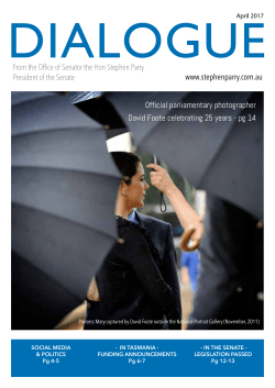 From the Office of Senator the Hon Stephen Parry President of the