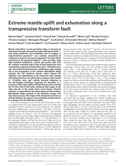 Extreme mantle uplift and exhumation along a transpressive