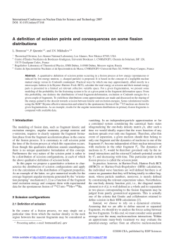 A definition of scission points and consequences on some fission