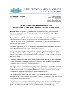 Law and Order Committee receives report from Navajo Division of