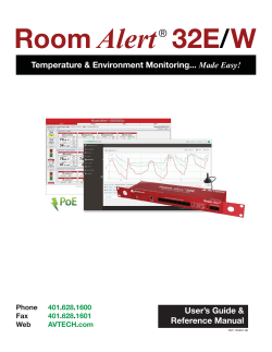 AVTECH Room Alert 32E/W Users Guide