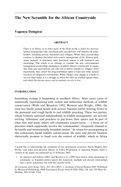 The New Scramble for the African Countryside