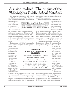 Socolar wrote - Philadelphia Public School Notebook