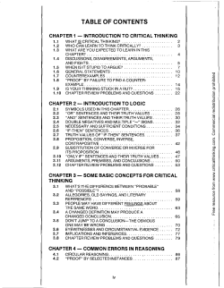 table of contents - The Critical Thinking Co.