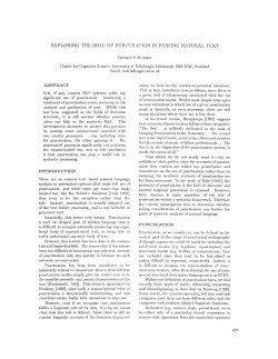 exploring the role of punctuation in parsing natural text