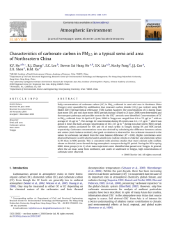 Characteristics of carbonate carbon in PM2.5 in a typical semi