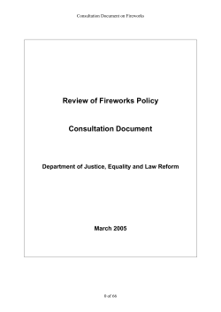 Review of Fireworks Policy Consultation Document