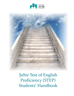 (STEP) Students` Handbook - Sehir English Preparatory School