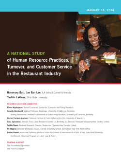 National Study of Human Resource Practices, Turnover, and