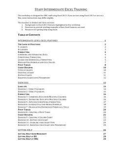 staff intermediate excel training