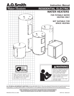 residential electric water heaters