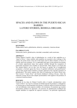 spaces and flows in the puerto rican barrio: latero stories