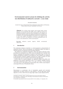 Environmental control systems for defining the activity size