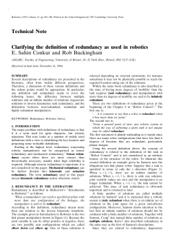 Technical Note Clarifying the definition of redundancy as used in