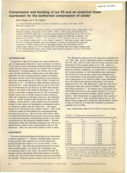 Compression and bonding of ice VII and an empirical linear