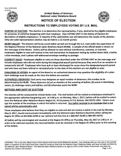 Notice of Election - Tufts University | School of Arts and Sciences