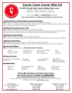 Candy Cane Corner Wish List