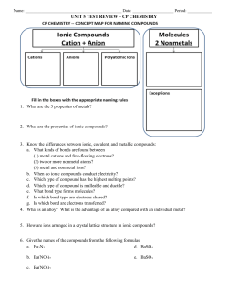 UNIT 5 TEST REVIEW &ndash; CP CHEMISTRY 1. What are the 3