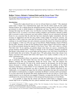 Hollow Victory: Britain`s National Debt and the Seven Years` War