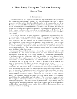 A Time Pussy Theory on Capitalist Economy