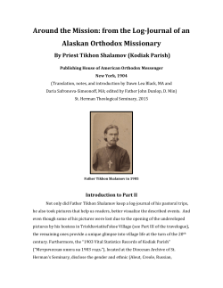 Around the Mission: from the Log-Journal of an Alaskan Orthodox