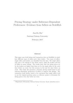 Pricing Strategy under Reference