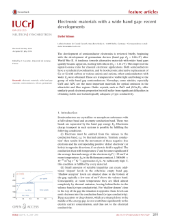 Electronic materials with a wide band gap: recent