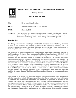 Ordinance Amending the Zoning Ordinance