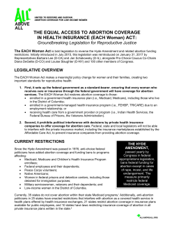 THE EQUAL ACCESS TO ABORTION COVERAGE IN HEALTH