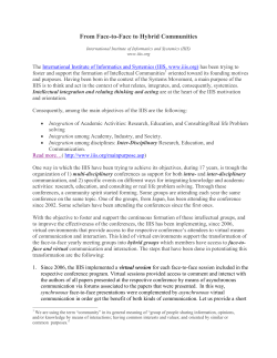 From Face-to-Face to Hybrid Communities