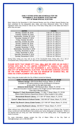 city of miami sites and schedule